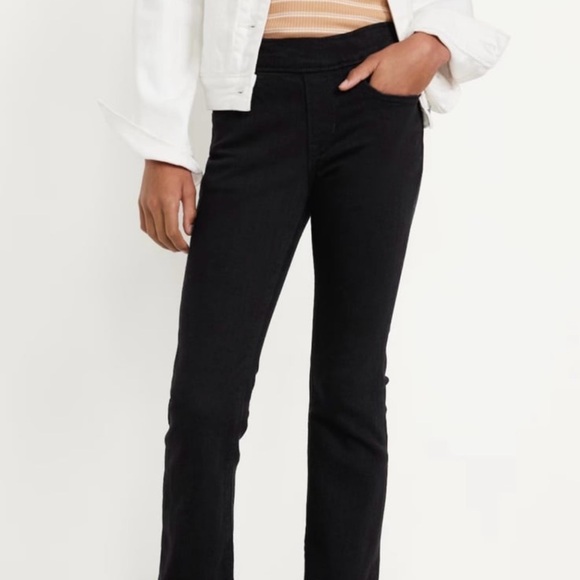 New 2 pair OLD NAVY girls boot cut jeans black LARGE 10 12 - Picture 2 of 8
